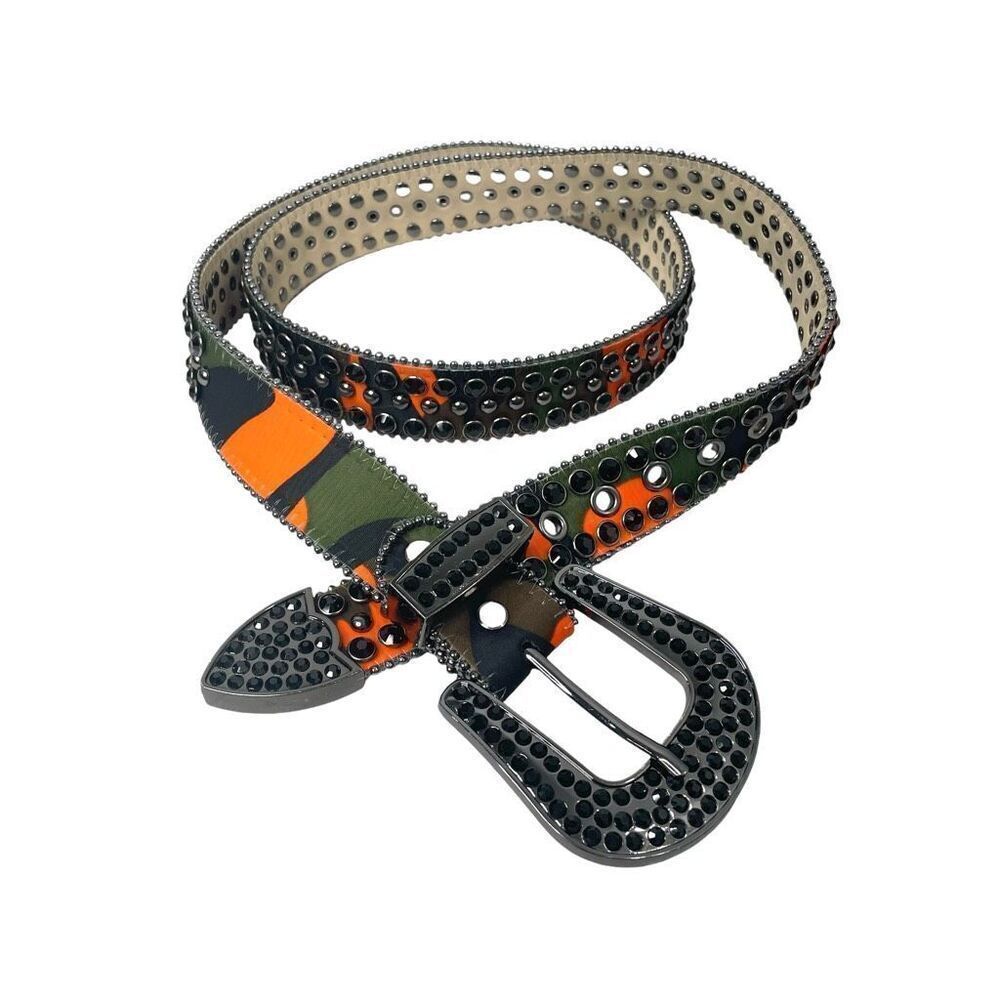 DNA camo rhinestones belt‎ Size XXXL western boho